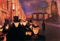 Munch, Edvard - Evening on Karl Johan Street